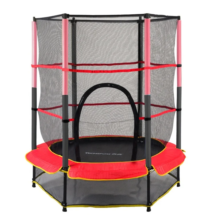 55 inch outdoor indoor kids fitness trampoline with safety net for sale