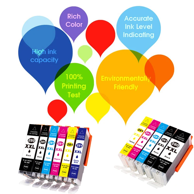 Prospect inkjet cartridge Ink 280 and 281 Cartridges 280XXL 281XXL PGI-280XXL CLI-281XXL Ink Cartridge for Canon Printer