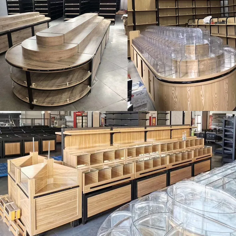 Meicheng Commercial Snack Display Candy Bulk Rack For Supermarket Nuts Displays Racks Grains Display Rack