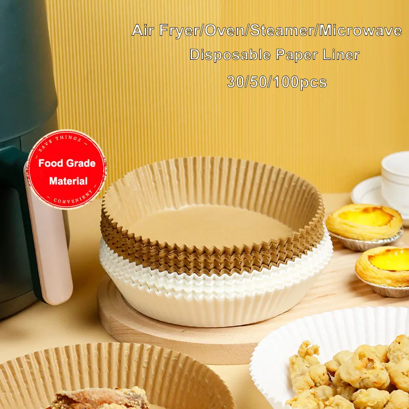Liner Airfryer Kitchen Cookers Oil-proof Barbecue Plate Steamer Fryer Air Fryer Paper Food Disposable Paper