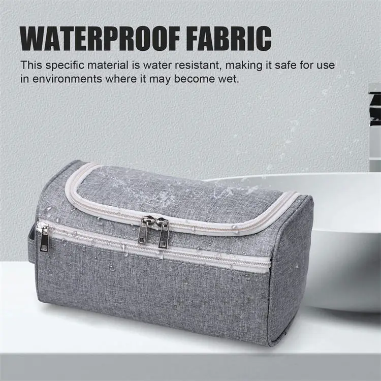 Custom Logo 600D Oxford Hanging Cosmetic Bags with Hook Waterproof Make up Storage Bags for Travel Portable Makeup Toiletry Bags