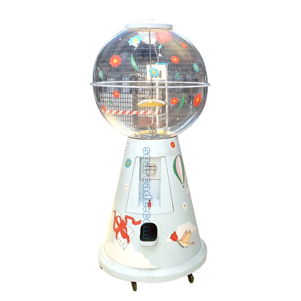 Custom coin operated arcade game big egg twisting giant hair capsule gashapon claw toy gumball vending machine