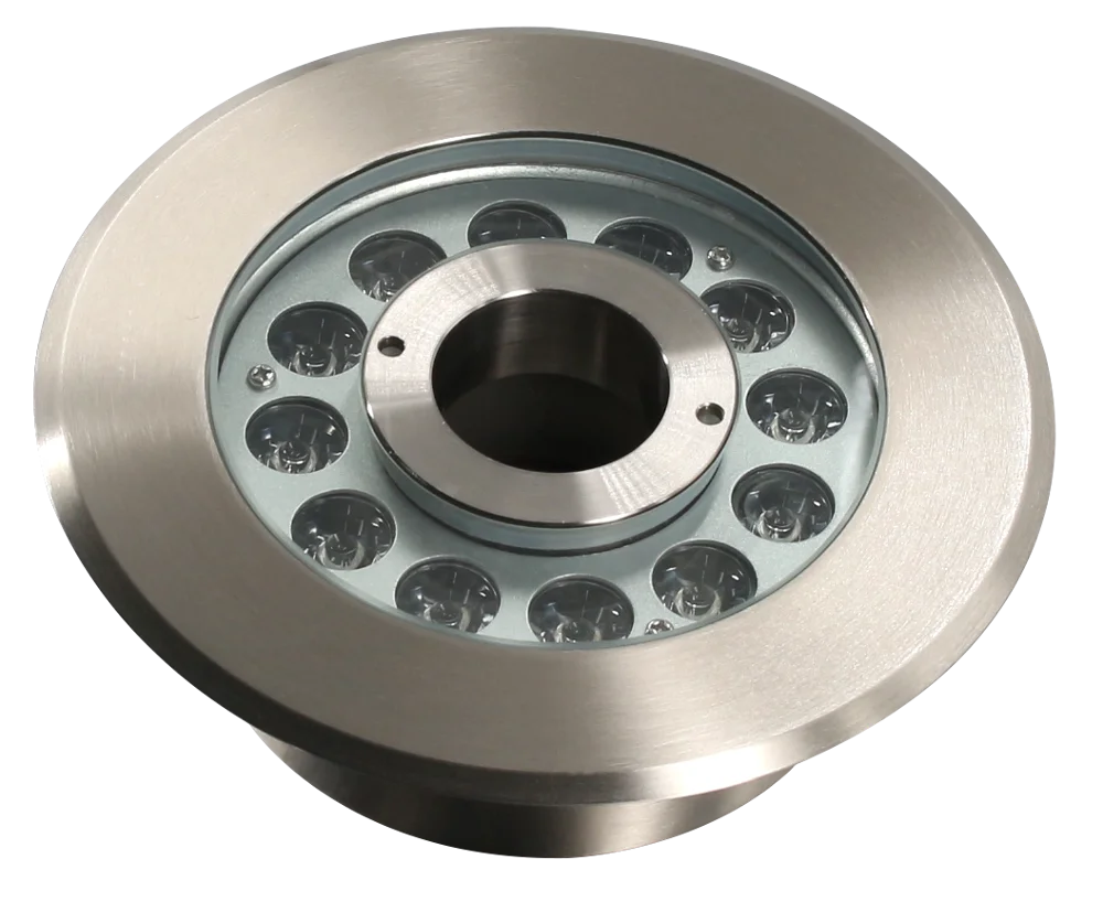 dmx control stainless steel wireless motif led fountain ring light