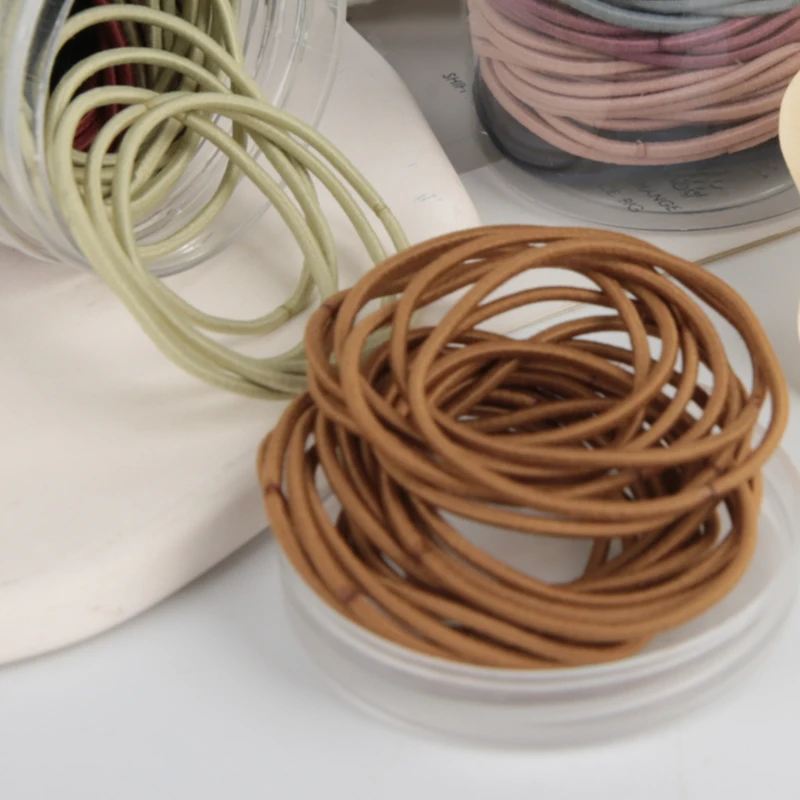 Custom Logo Nylon 100Pcs/Set Hair Ties Set Hair Small Ponytail Holders Elastics Bands For Kids Girls Baby Toddler