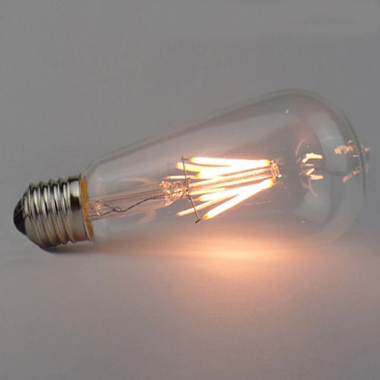 Led Ampul E27 4W 6W 8W Gold/Transparent White Retro Edison Filament LED Bulb Vintage LED Edison Ball Light ST64 Lamps