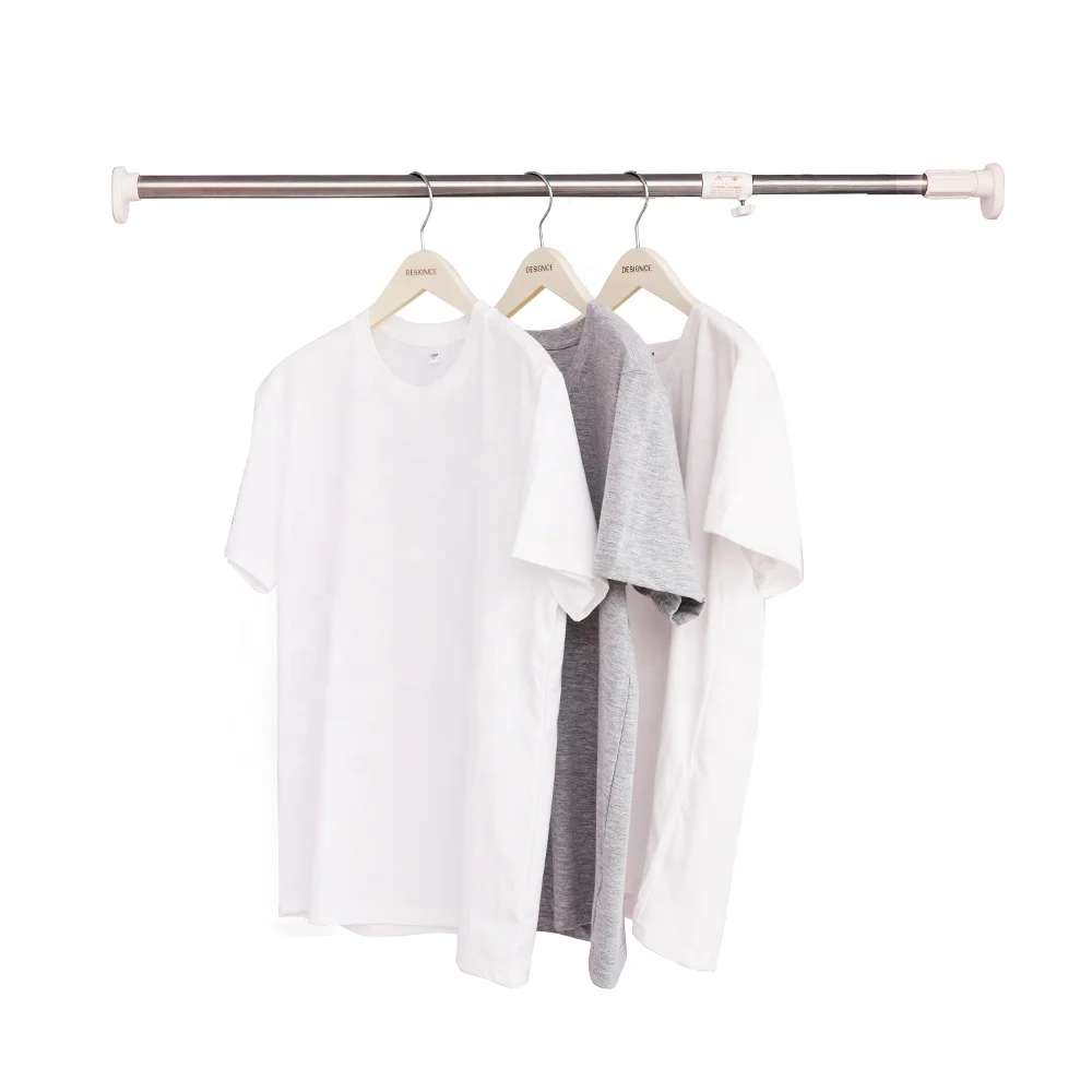 
BAOYOUNI 40-60cm Diameter 25.4/22mm Metal Telescopic Closet Hanging Rod Wardrobe Retractable Adjustable Clothes Rod No Drilling 