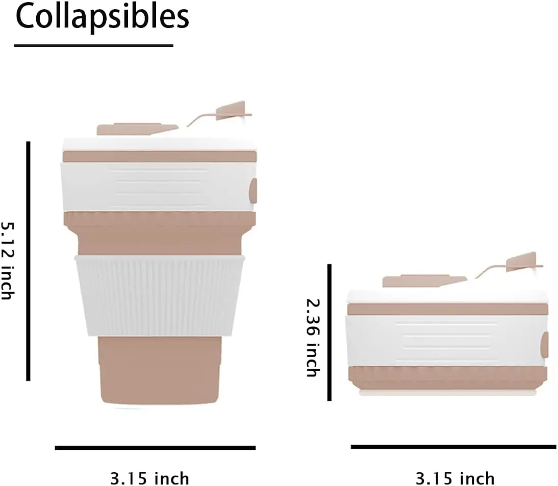 Reusable Travel Mugs Collapsible Silicone Folding Cup Foldable Collapsible Cup Custom