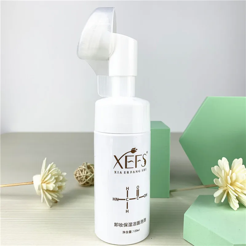Amino acid korean vegan face cleanser cream foam face wash refreshing smooth skin korean cosmetics