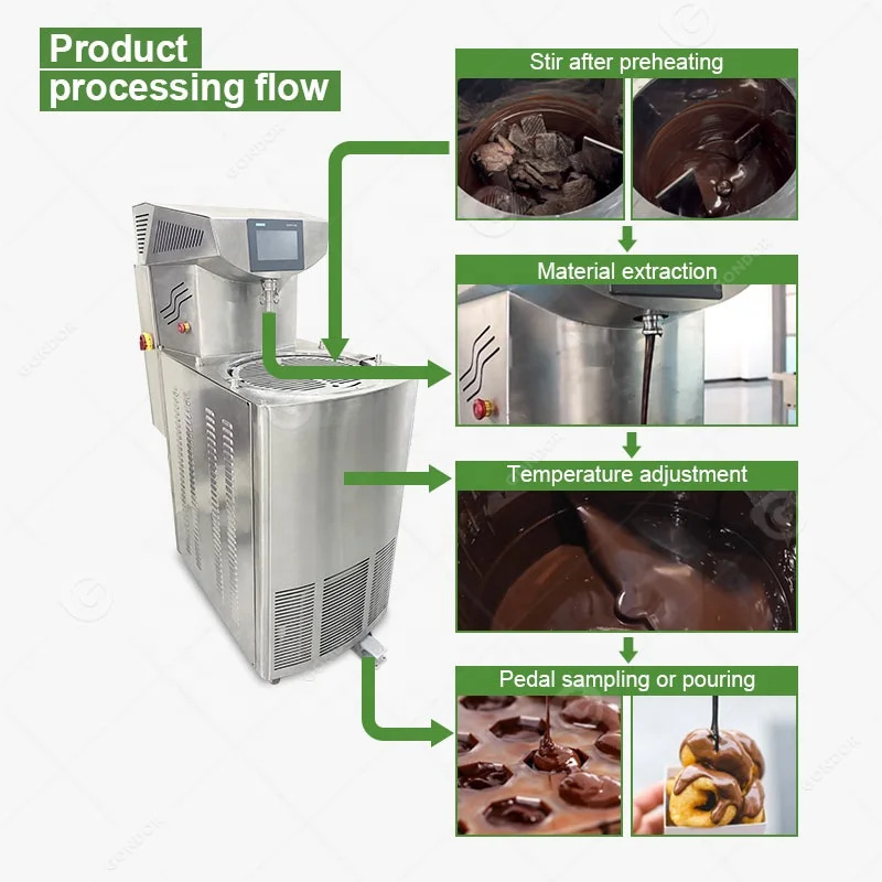 Electric Tabletop Melting Automatic Maker Melter Tap Temper Hot Machine Chocolate Dispenser of Chocolate