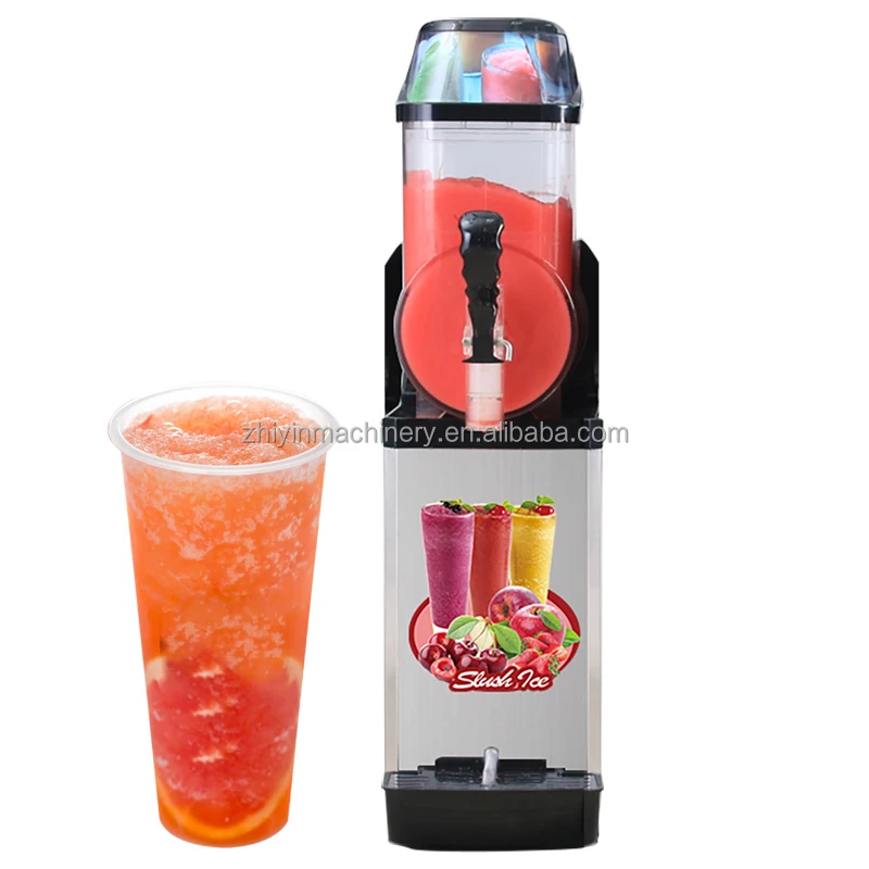 Ice Slushie Drink Making Beverage Machine With 1 Tank Granita Slush Cocktail Syrup Machine