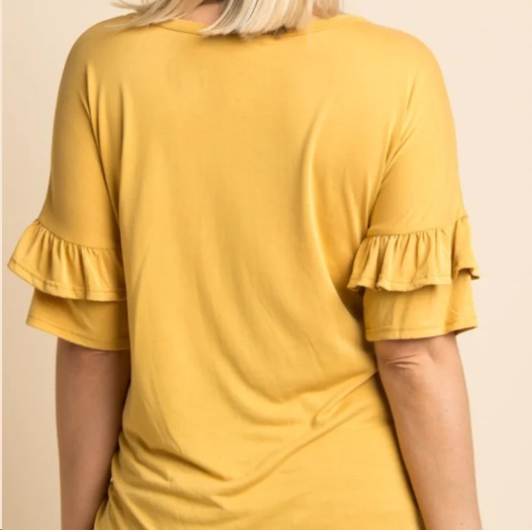 Топ для грудного вскармливания с рюшами на рукавах Одежда для беременных топы для беременных женские топы