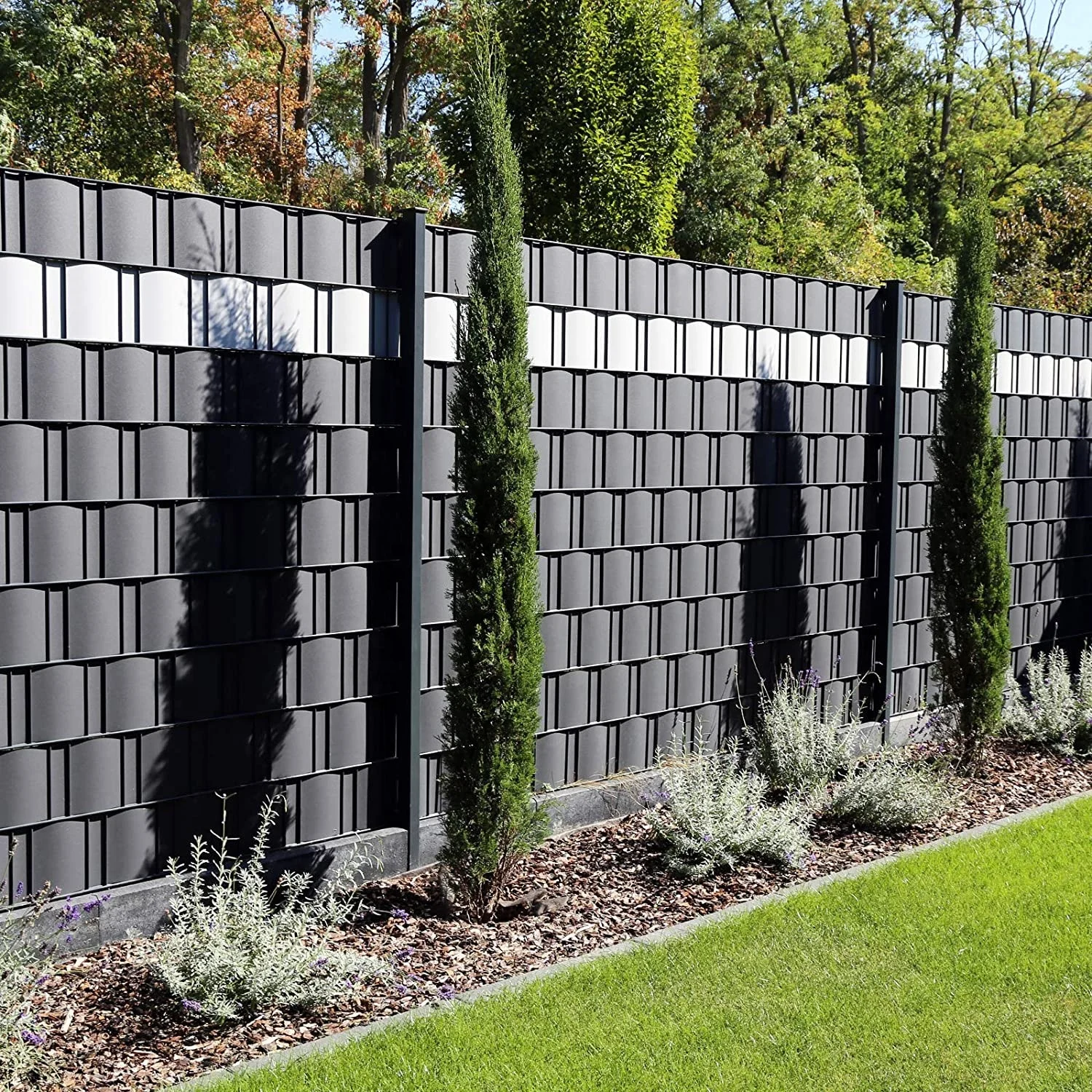 Eco Friendly Easy Installation 19cm*26m PP Tape Waterproof  Privacy Hard PVC Strip Screen Garden Fence