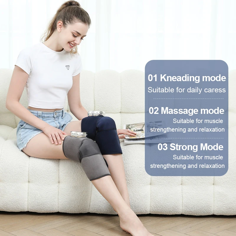 High Quality Circulation Therapy Knee Massager Pain Relief Heated Knee Massager With Heated And  Air Compression
