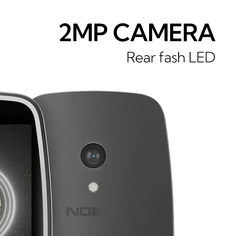 Original Noki-a 3210 4G Feature Phone 2.4 Inch 2MP Camera FM Radio 1450mAh Bettery Dual SIM Push-button Mobile Phone Type-C Port