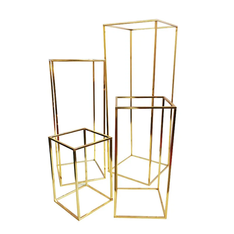 Wedding Flower Stand Flower Column Stand Metal Wedding Road Lead Metal Vase Column Stand Geometric Vases Props