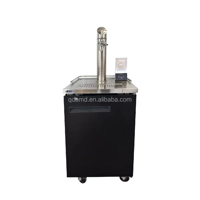 Amed customized self-serve draft beer cooler dispenser with taps