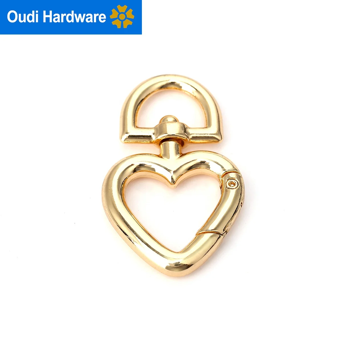 Best Sell Ring Clasp Heart Ring Rose Gold Triangle Ring Metal Webbing Hardware For Woman