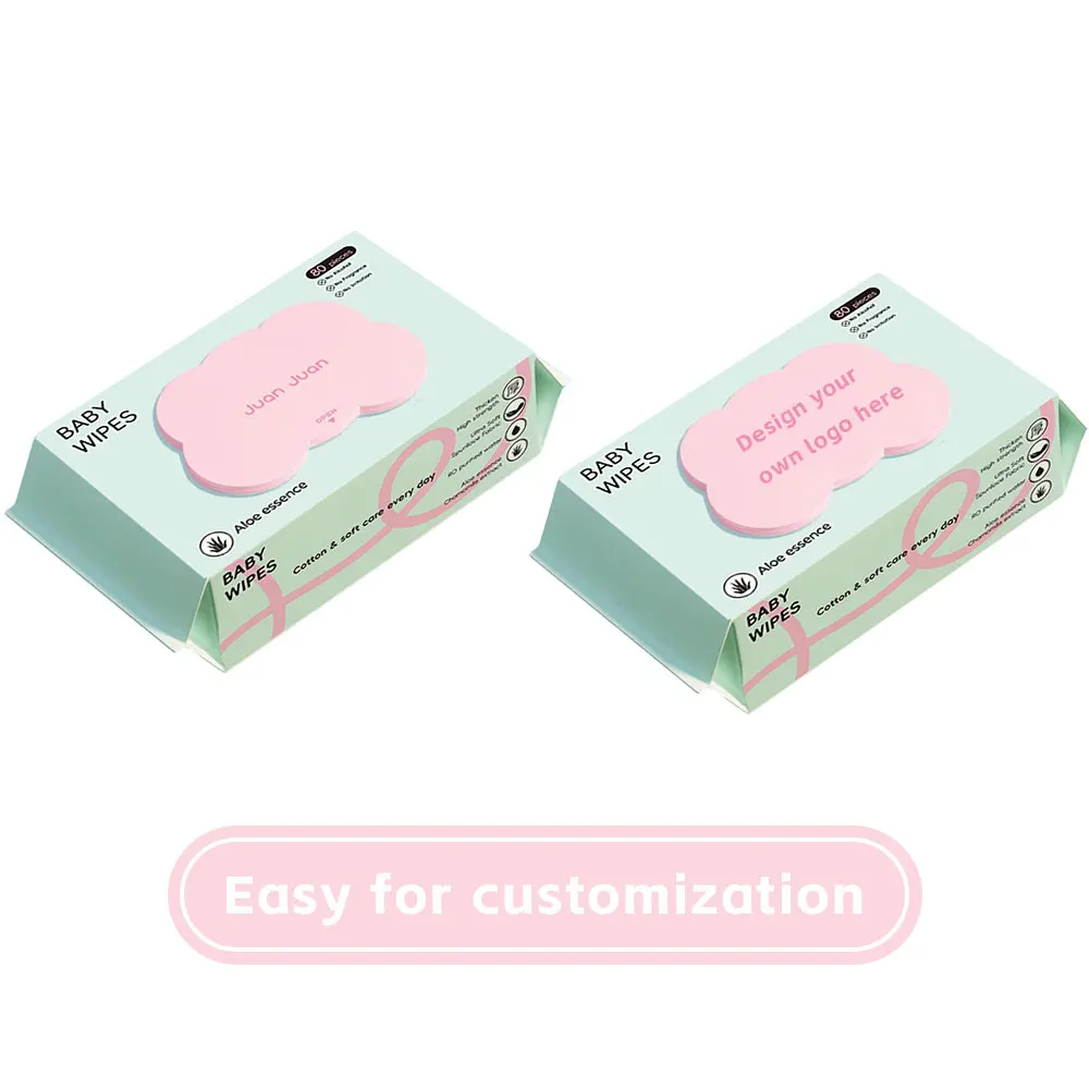 Hot Seller Bulk Wholesale 100% Biodegradable High Quality 80 pcs  Baby Wet Wipes
