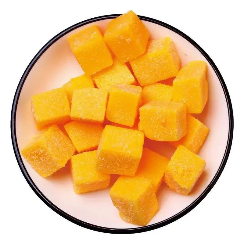 Hot selling  OEM bulk fudge fruit candy Square mango candy Mango cube candy