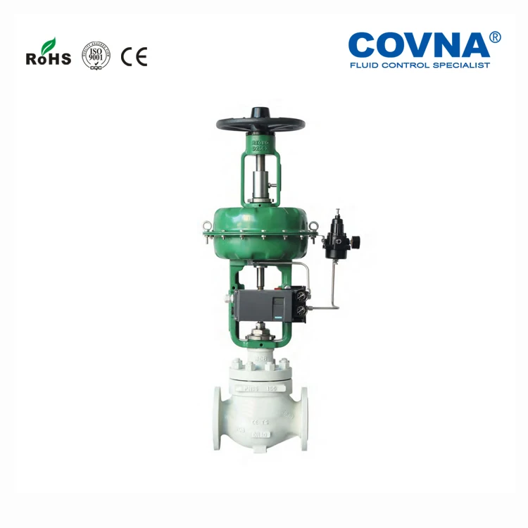 COVNA Flow Pressure Temperature Control Gloeb Valve  Rising Stem modulating Pneumatic Reugalting Valve