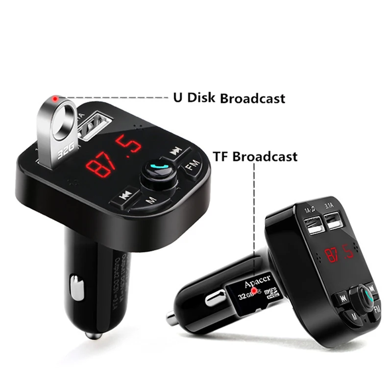 BT автомобильный комплект зарядное устройство USB mp3-плеер автомобильное беспроводное для звонков FM mp3 музыкальный