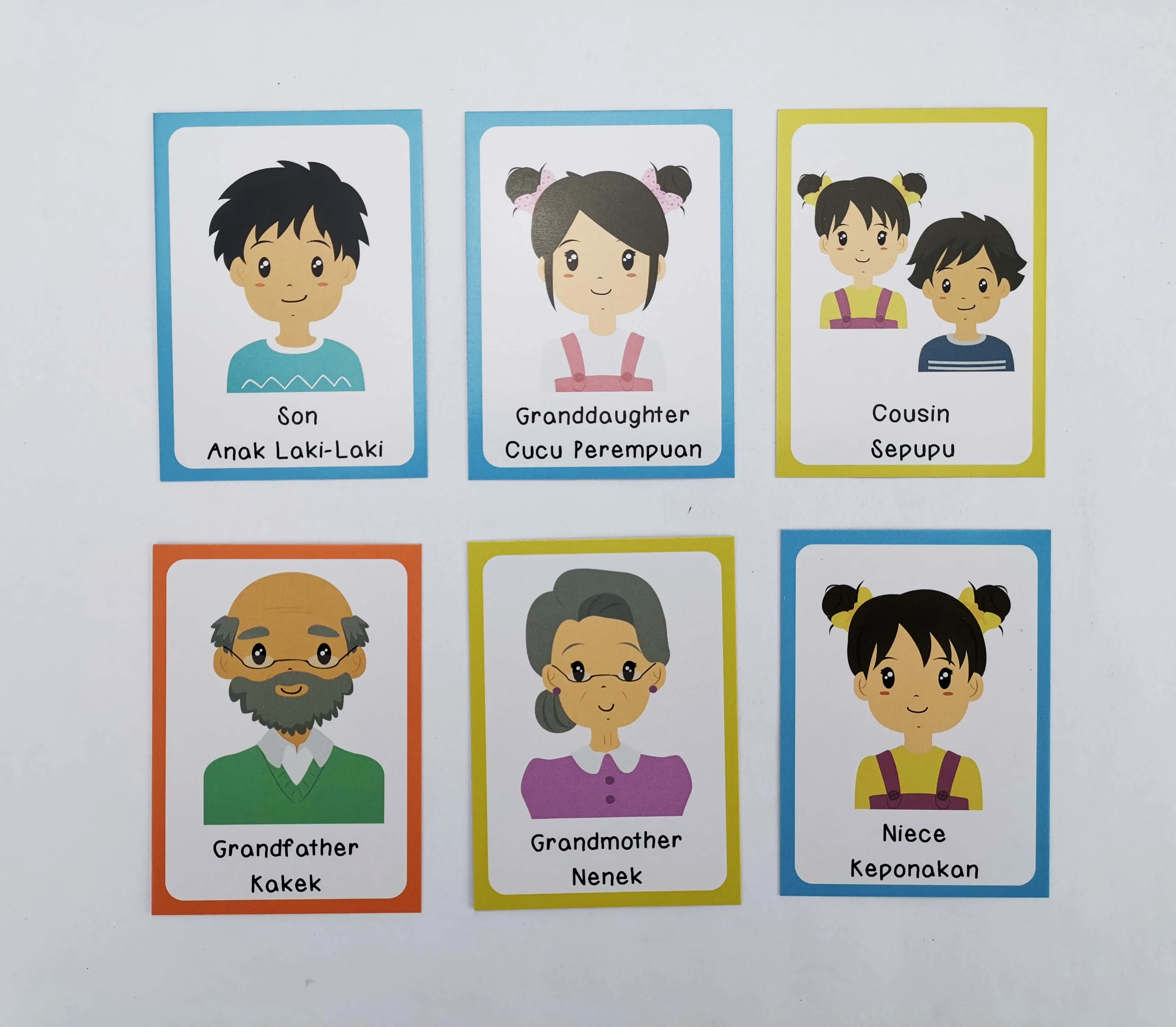 CPC custom eco friendly  double sided early educational learning idioms card toys