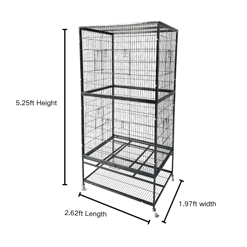 Factory price bird cage large space breeding cage breathable double layer bird cage suitable for parrots and canaries