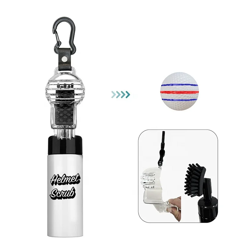 HELMET SCRUB wet scrubber with ball alignment tool designed to club face and club-groove great upgrade golf brush