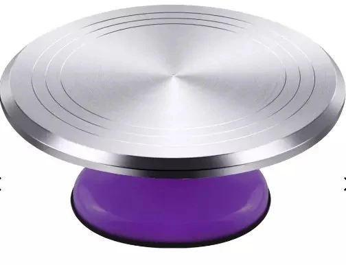 2022 High-end high quality cake baking tools aluminium alloy reusable christmas birthday party props Rotating Round cake stand