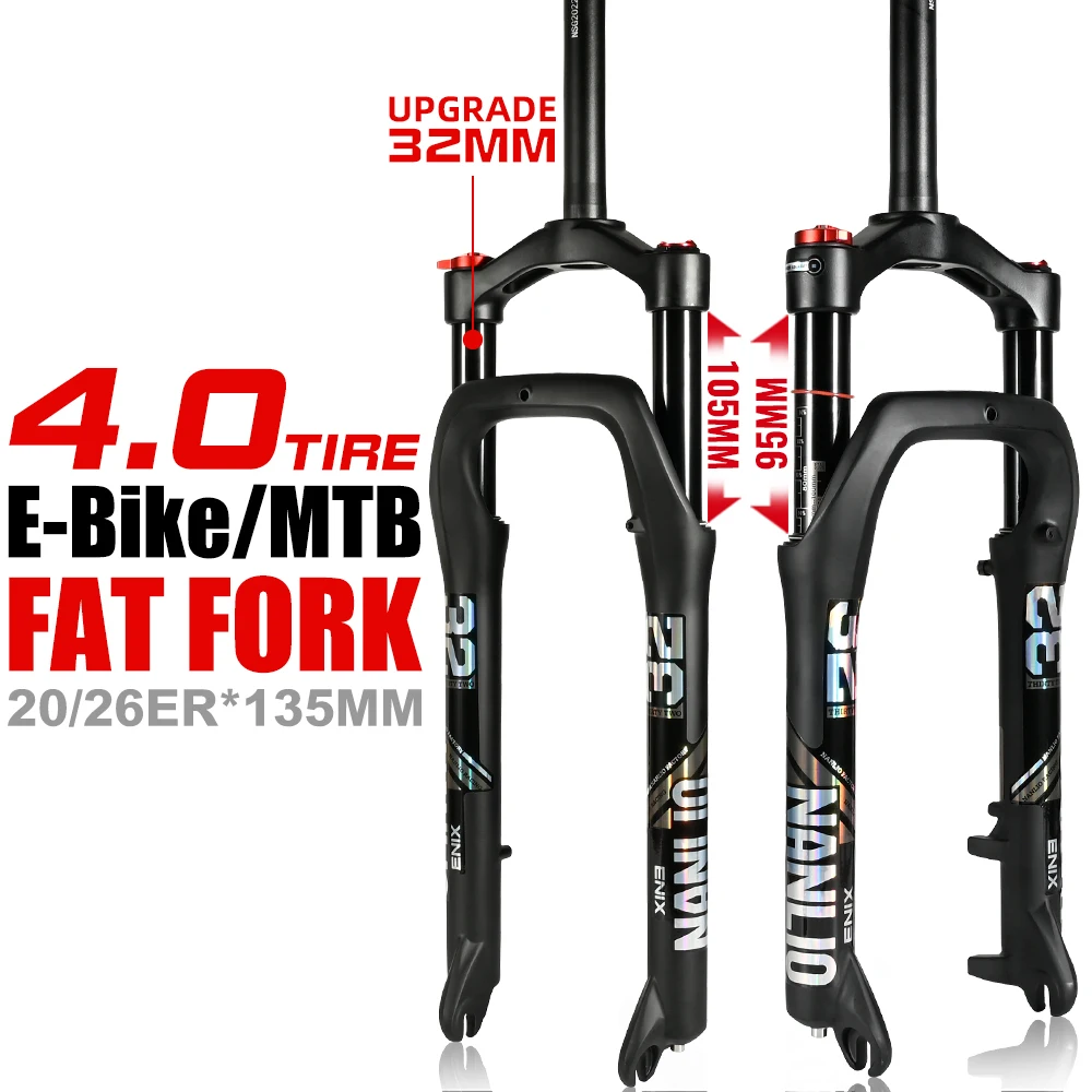 China Supplier Durable Alloy Fat Bike Fork Air Mtb Bicycle 26 27.5 29 Inch Suspension Fork