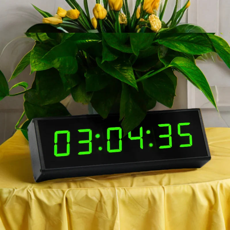 CHEETIE CP13 New Fashionable USB Charging Design Electronic Green Digital Led Display Programmable Timer Wall Clock