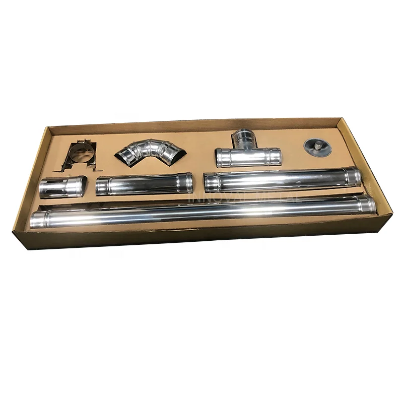 Flue pipe 80mm single wall elbow 90 degree tee rain cowl kit Fireproof Flue Pipes Stove Chimneys , Elbow Coaxial Flue Pipe