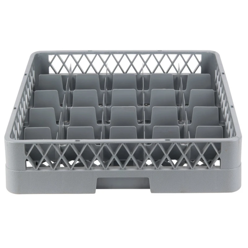 Multifunctional 100 Extender Full-size Plastic & Gray Glass Rack Dish Flatware Storage Holders 25 Compartment Kitchen Rack