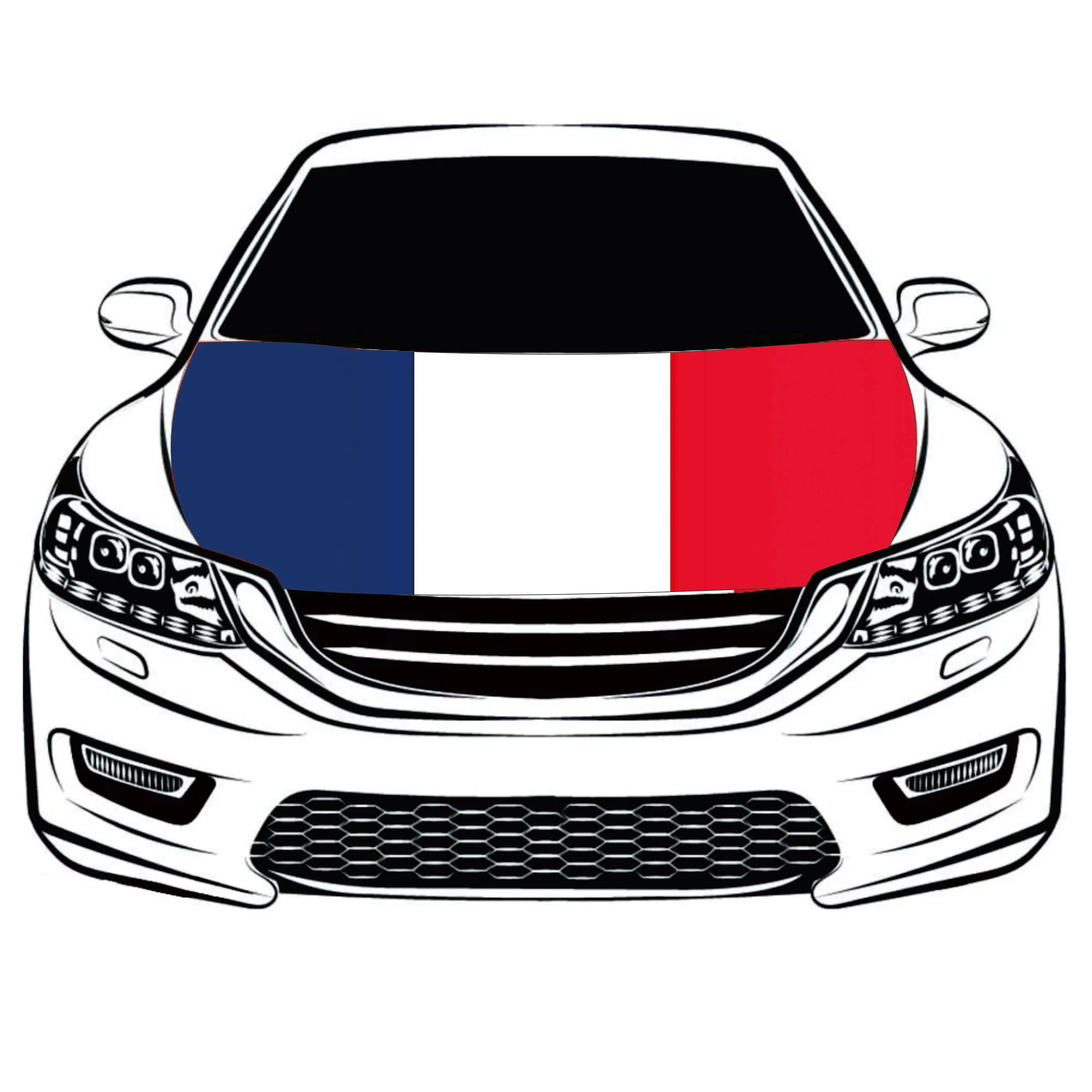 Изготовленный на заказ высококачественный Печатный автомобильный двигатель Французский флаг страны капот автомобиля