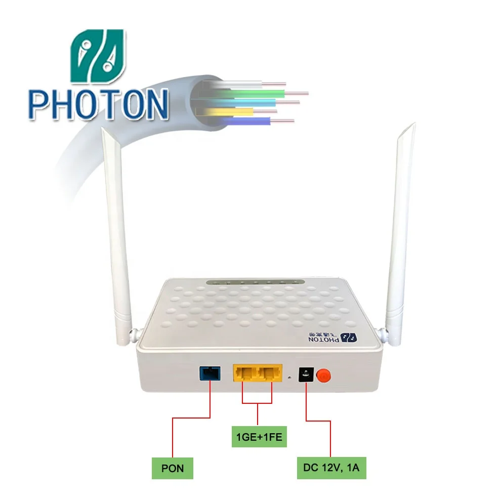 GPON ONU 1GE+1FE+WIFI dual mode XPON ONU work with VSOL gpon OLT