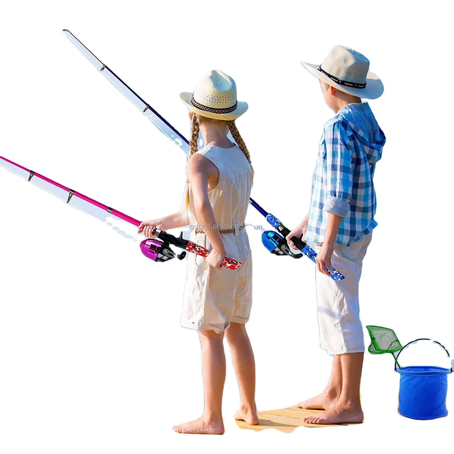 Telescopic Kids Fishing Rod Spinning Reel Fishing Combo Set Complete Floating Fish Machine Carp