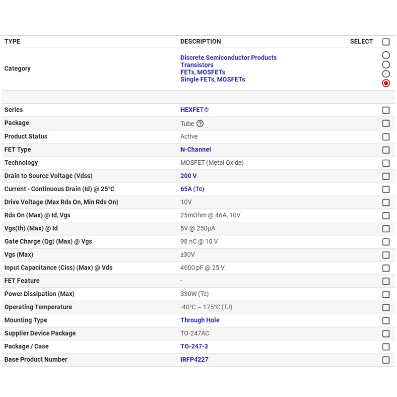 IRFP4227PBF  IR2110STRPBF Integrated Circuits Factory New Original Stock Ic chips Complete Series Bom Supplier