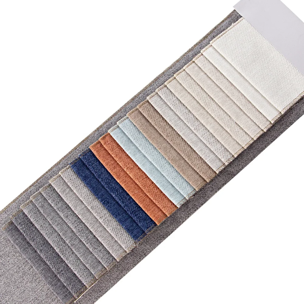 Wholesale Custom New woven linen chenille upholstery fabric luxury 310GSM non woven sofa fabric for furniture textile by Roll