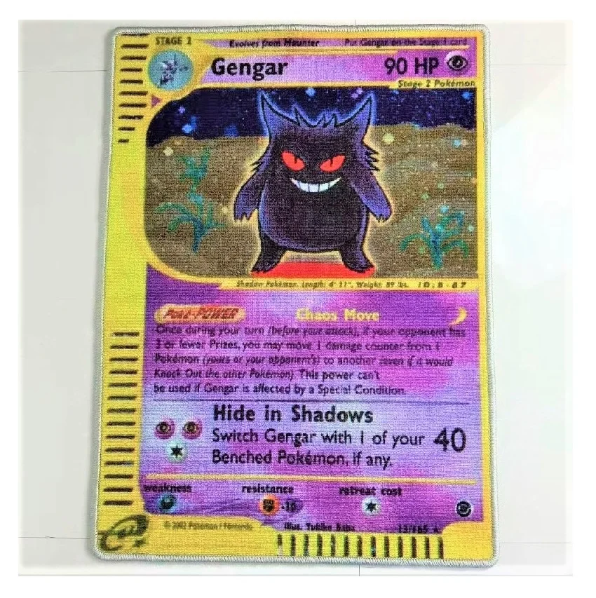Пользовательский Карманный Коврик Монстр Gengar с принтом Дуэль монстров карточка Коврики для пола 3d печать Аниме Коврик