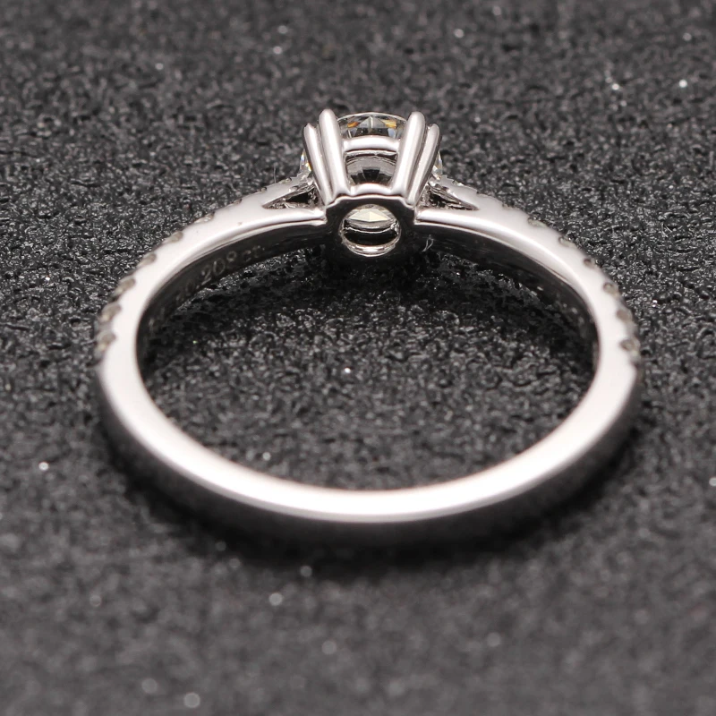 New CHARLES COLVARD Moissanite Engagement Ring 18K White Gold 0.5CT GH Near Colorless VVS FOREVER ONE Moissanite Ring For Women