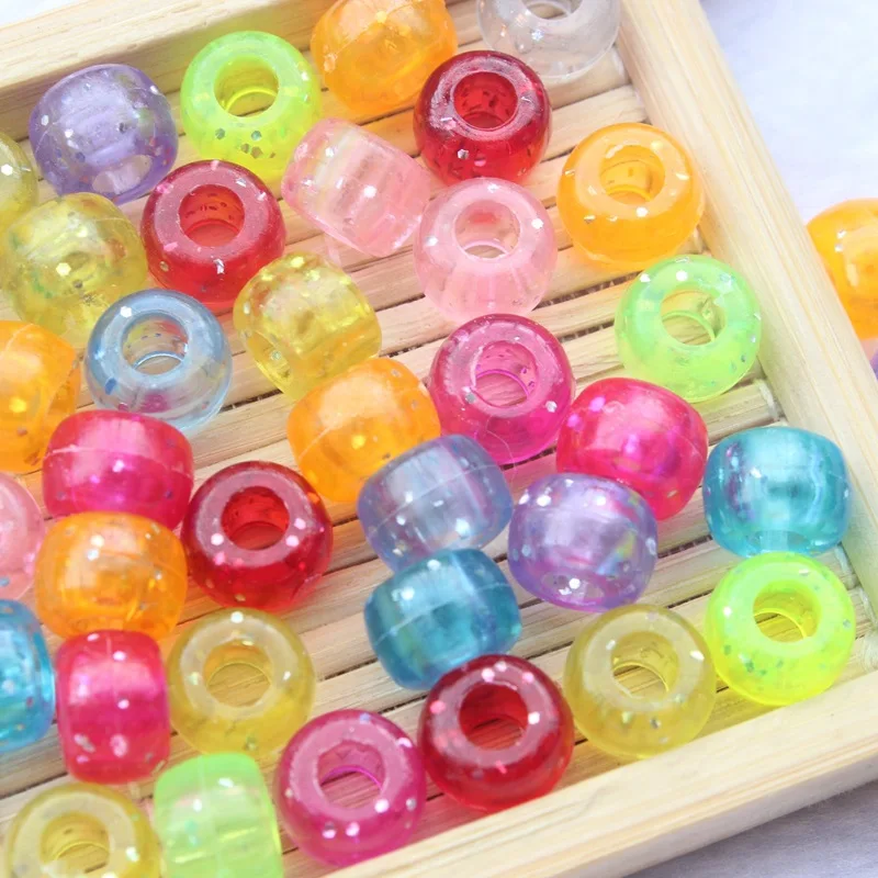 Big Value Plastic 9mm 1000 Piece Opaque Color Pony Beads Seed beads Multi color