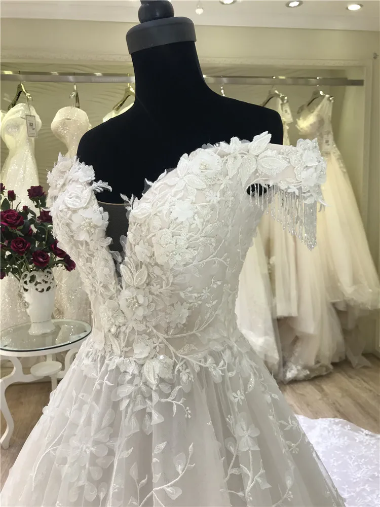 
best sale white luxury women ball gown wedding dress 