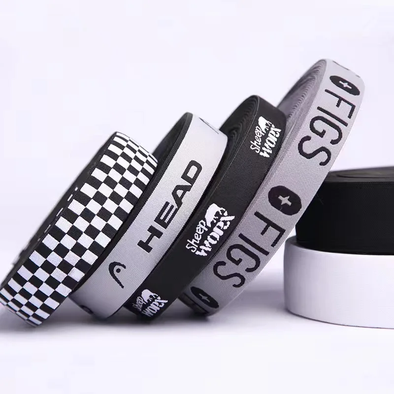 Custom Polyester 10mm-80mm Knitting Elastic Tape Elastic Band for Waistband