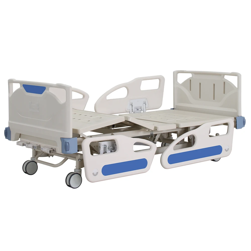 Three Function ABS Side Rail ICU Bed shaker Crank Manual Medical Bed With Low Price Manual bed