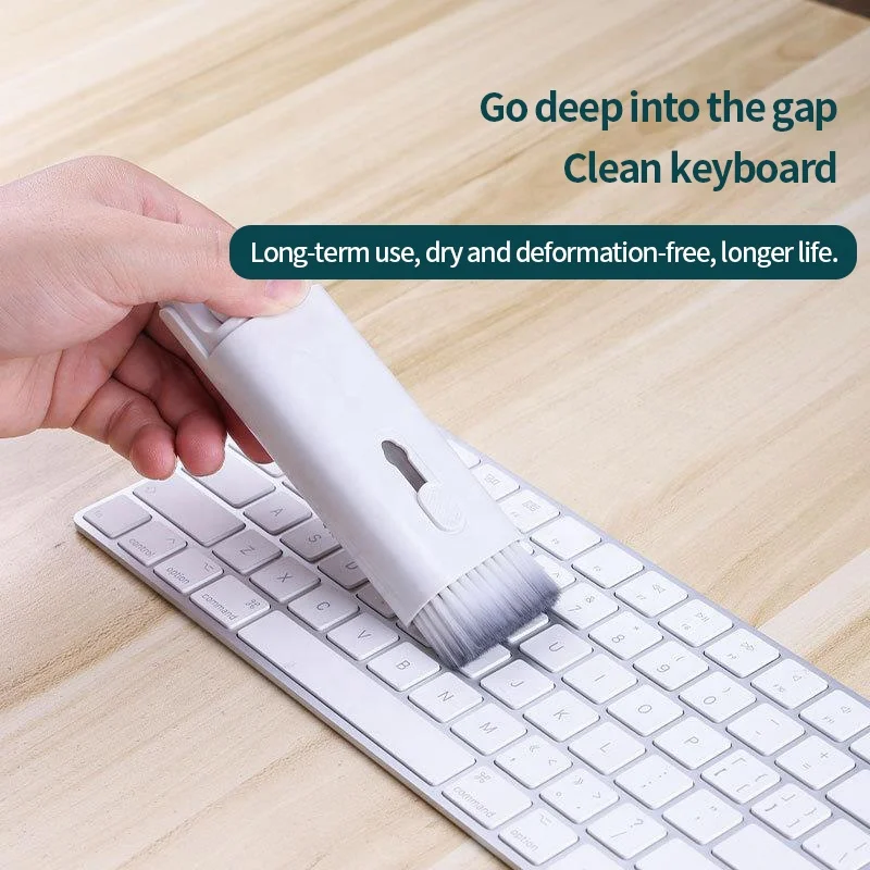 7-in-1 Computer Keyboard Cleaner Brush Kit Earphone Cleaning Pen For Airpods 3 Pro Headset Cleaning Tool Key Puller