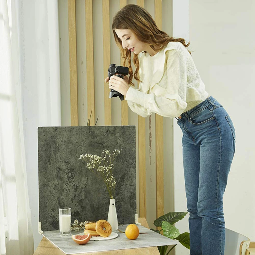 60cm double side waterproof  plastic Photo Backdrop Board for Flat Lay,Food Photography ,Jewelry,small goods Background