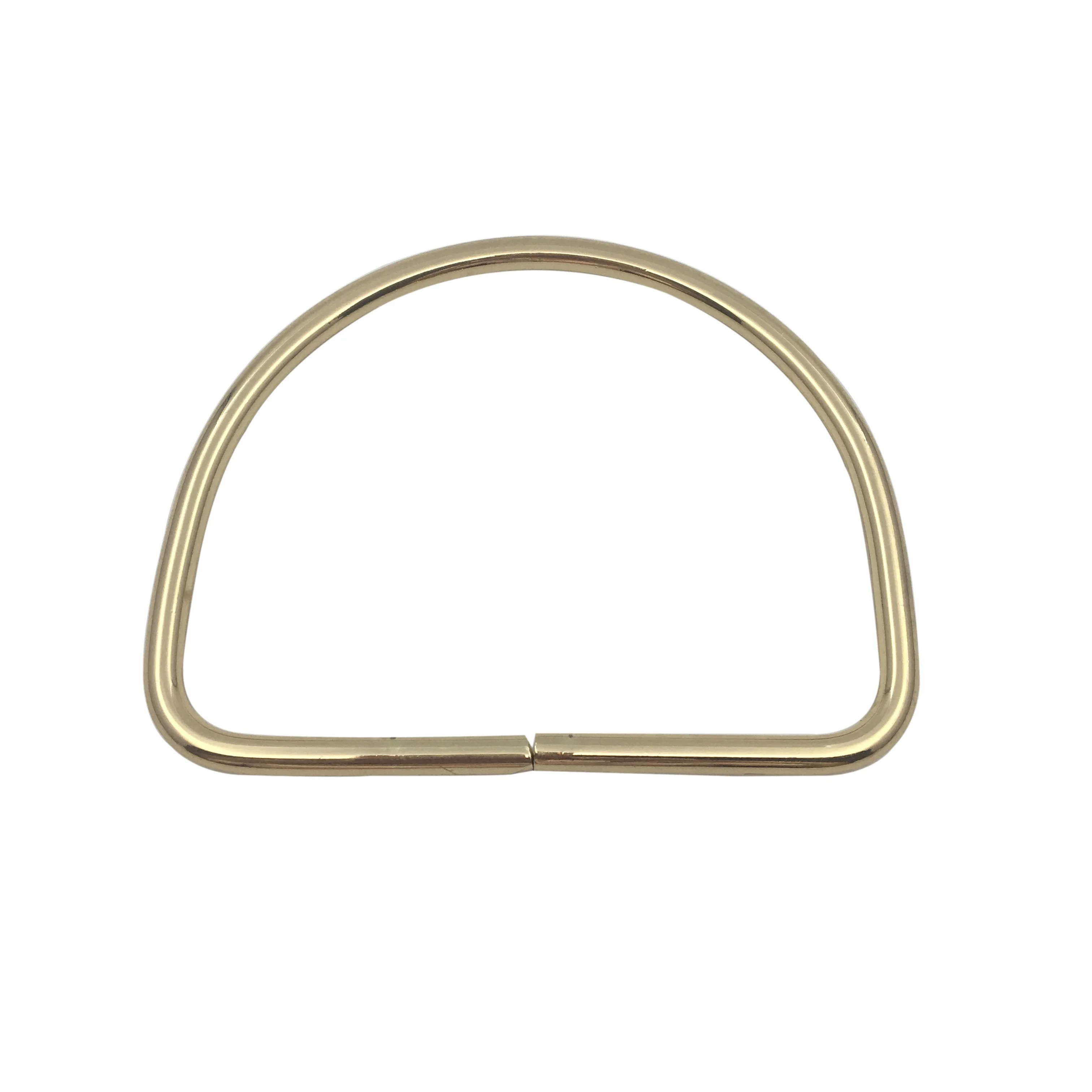 Custom lead free and nickle free iron metal D ring shape best quality metal luggage bag  handle for making bag