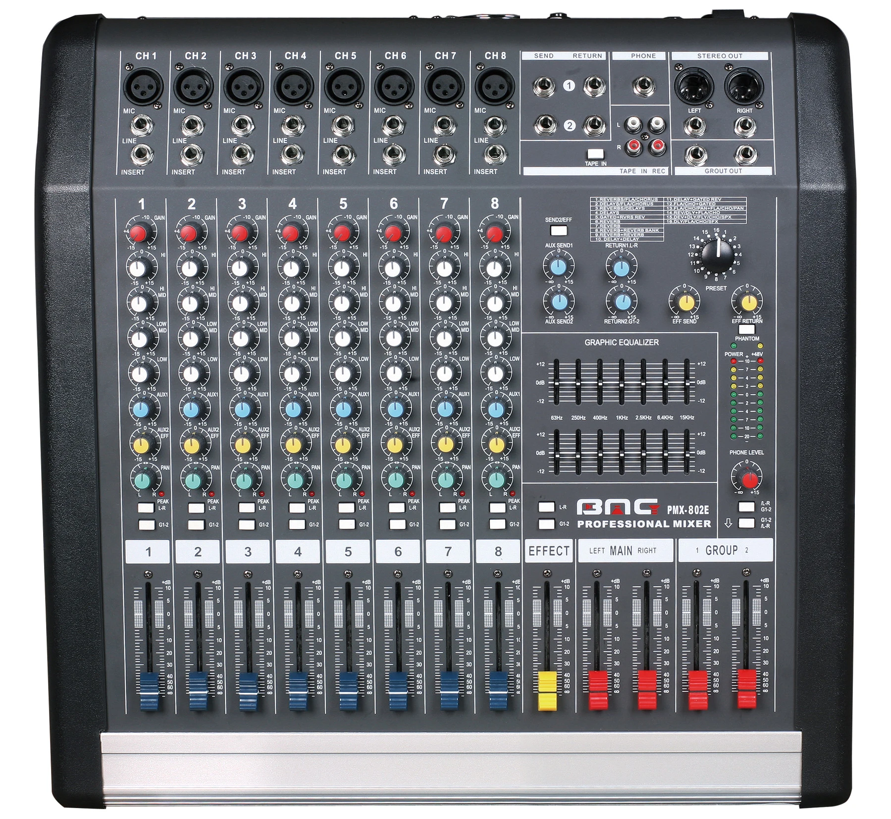 PMX-602E PMX-802E PMX-1202E PMX-1602E home sound audio mixer audio mixer pmx 8