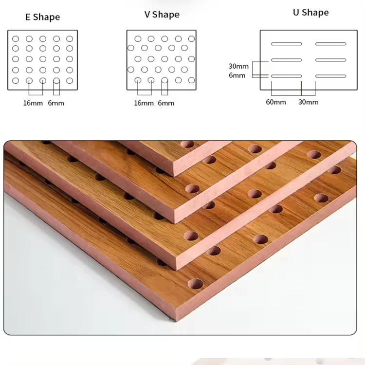 Tiange Sound-absorbing Wooden Ceiling Tiles Board Perforated Wood Soundproofing Acoustic Panels for Walls