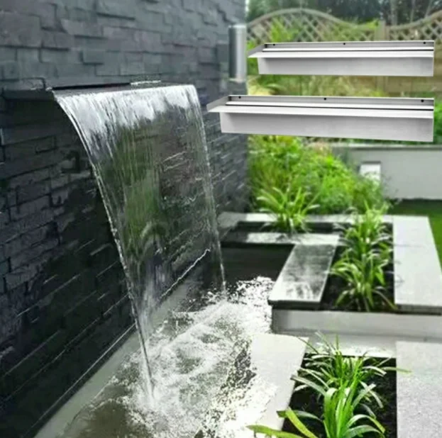 Wall hanging  fountain stainless   steel waterfall for outdoor Pool